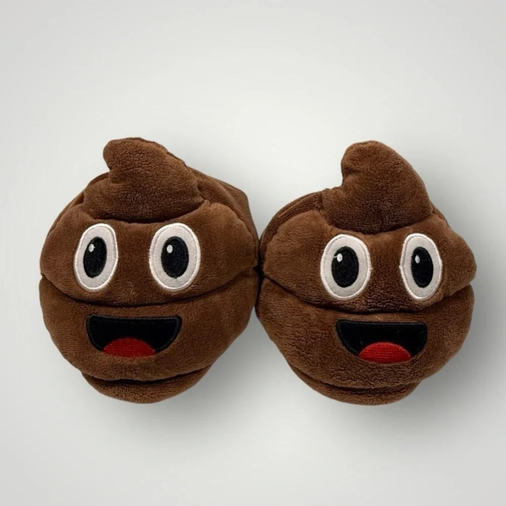 Kids Poop Emoji slippers size 7-8